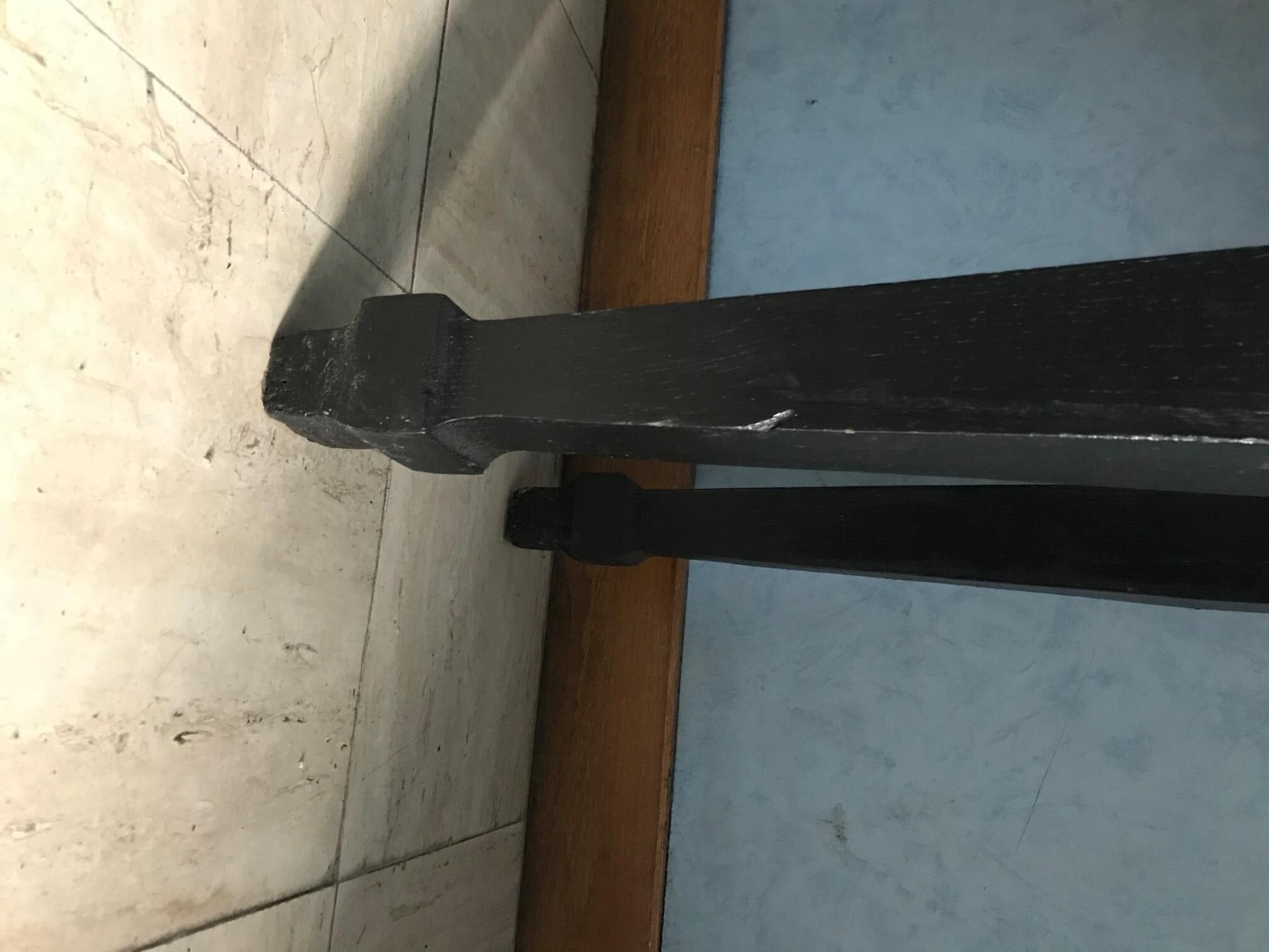 Black and raw side table