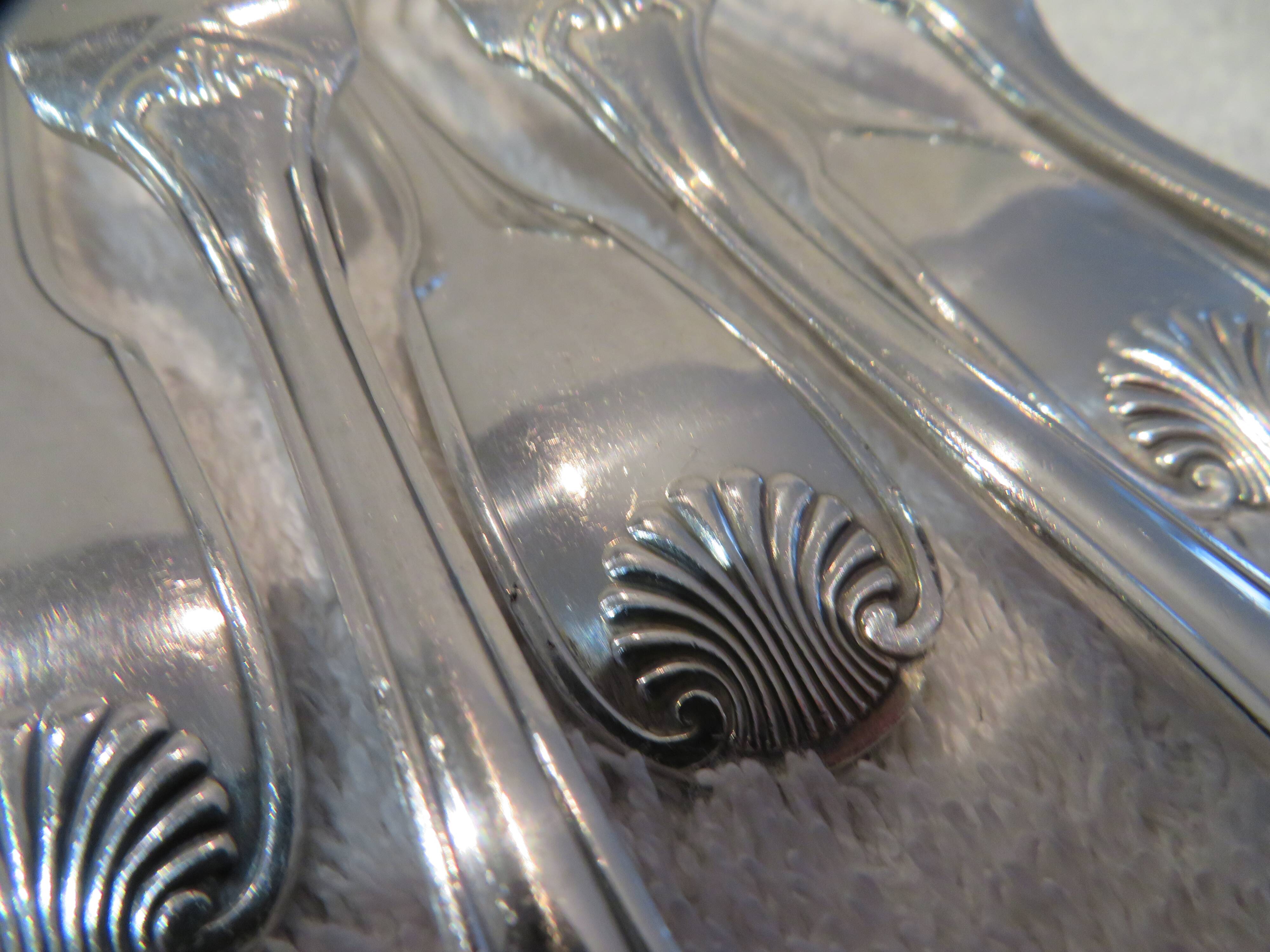 12 silver plated dessert forks by Christofle Vendome, 17.1 cm