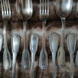 14 antique silver-plated cutlery sets