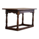 Danish cabinet maker, office table/dining table in oak, baroque style, 1970.