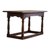 Cabineteur danois, table de bureau/table de salle à manger en chêne, style baroque, 1970