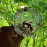 12 White Wine Glasses in Arques Crystal, Fleury Cut Flamépis Pattern