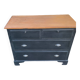 Vintage black patina chest of drawers