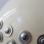 Exceptional plexiglas & plaster ball lamp house arlus 1970 space age 7