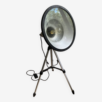 Lampe Projecteur industriel des années 50 sur un trépied réglable en hauteur - luminaire