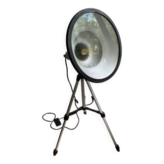 Lampe Projecteur industriel des années 50 sur un trépied réglable en hauteur - luminaire