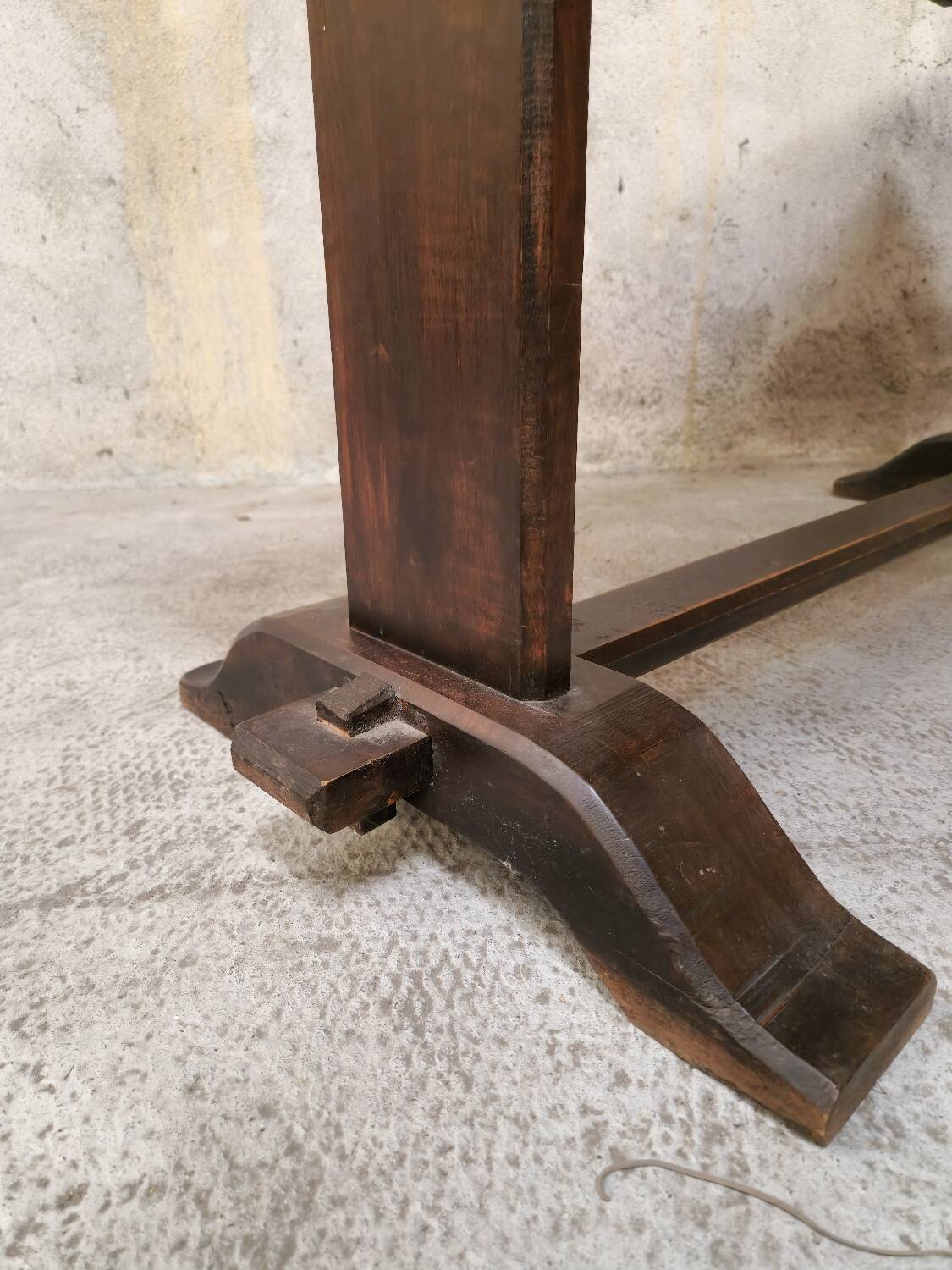 Massive wooden refectory table 1950