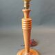Art Deco turned wooden lamp base.