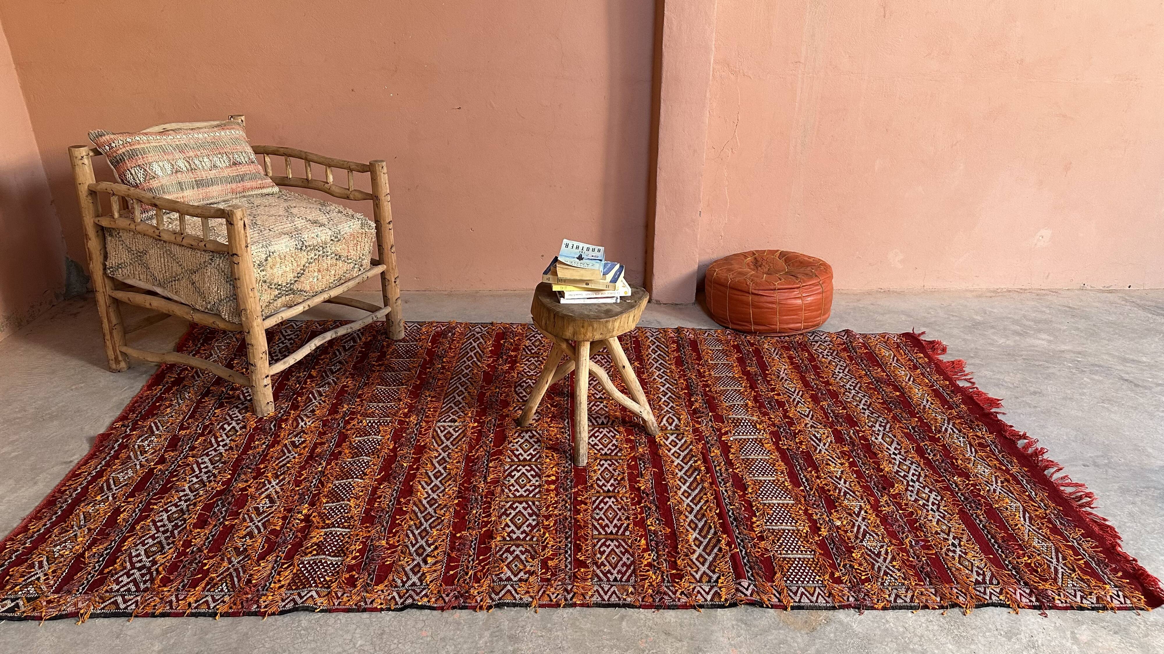 Moroccan Kilim Zemmour Rug - 291 x 163 cm