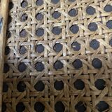 Rattan and canework footrest from the 50s/60s