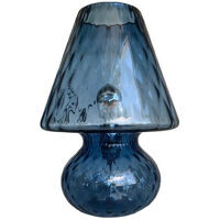 Murano style blue glass with “Ballotton” lamp