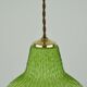Old Rewired Green Textured Glass Pendant