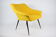 Fauteuil Mid-century Shell années 1960 NRD tissu jaune, restauré