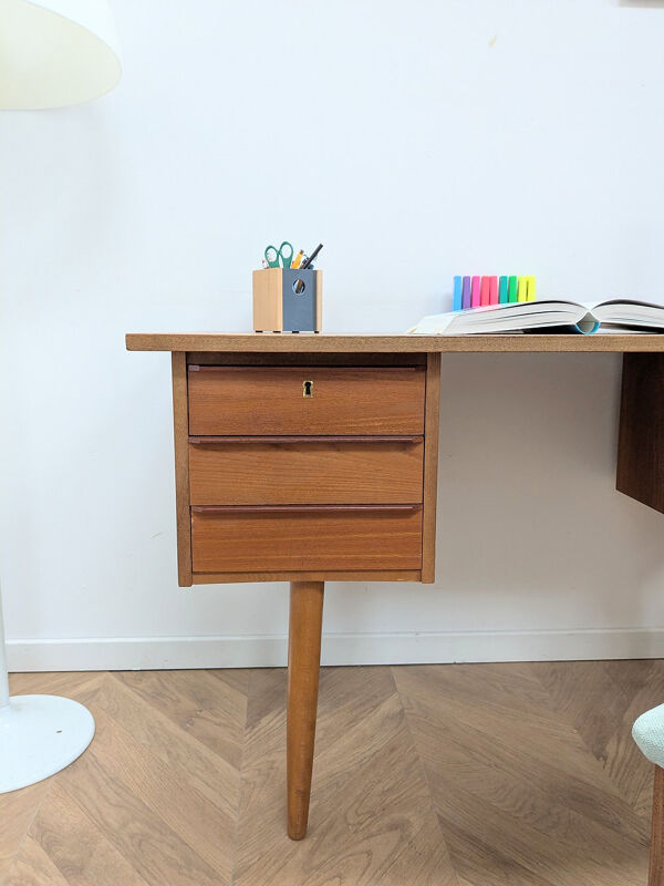 Bureau en teck danois vintage