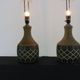 Set of two sixties design studio pottery table lamps for Chris Keramik Hasl