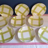 Suite of 9 plates Longchamp 60's
