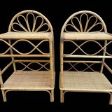 Rattan bedside table from the 70s Italy