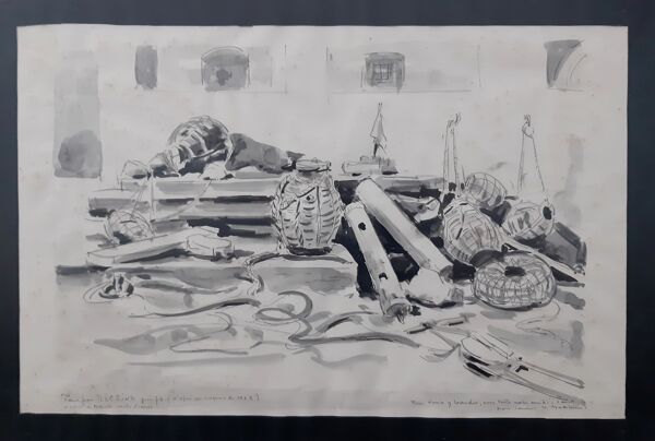 Aquarelle de Paul Decrind, 1976