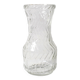 Vintage Rare Clear Hand Pressed Glass Flower Vase / Fidenza / Italy / 1970s