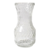 Vintage Rare Clear Hand Pressed Glass Flower Vase / Fidenza / Italy / 1970s