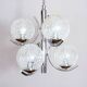 Vintage chandelier in chrome metal and glass 1970