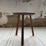 French tripod oak stool 50