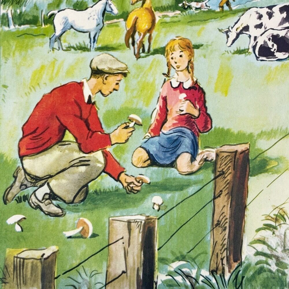 Rossignol poster A wounded comrade and mushroom picking