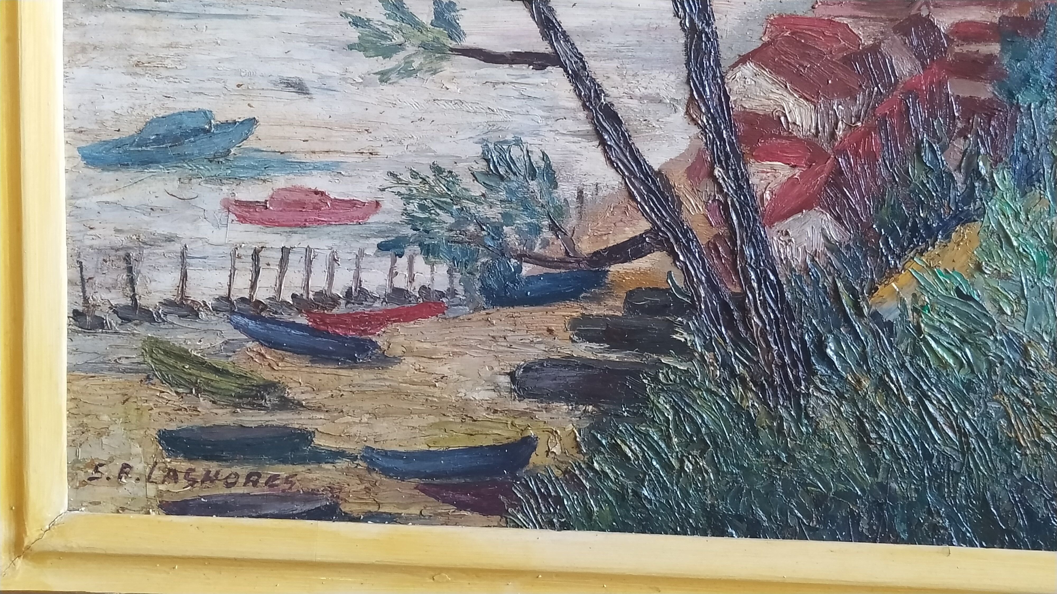 Tableau de Suzanne Pucheu Lashores le caon Cap Ferret 1930