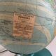 Vintage 1960s Perrina glass globe, green lacquered, world map - 33 cm