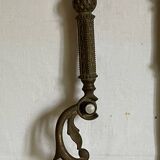 Accessoires de cheminée anciens en laiton