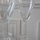 Set of 8 crystal wine glasses engraved 50s