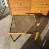 Bamboo and glass table