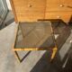 Bamboo and glass table