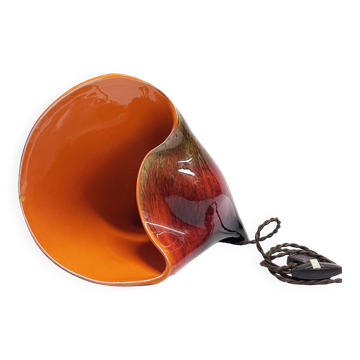 Shell lamp Vallauris in ceramic. France, 1970s.