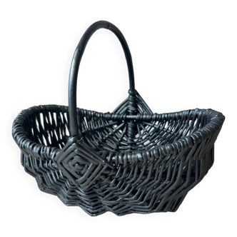 Small black wicker basket