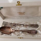 Christofle birth cutlery silver-plated box