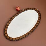 Miroir oval ancien biseauté