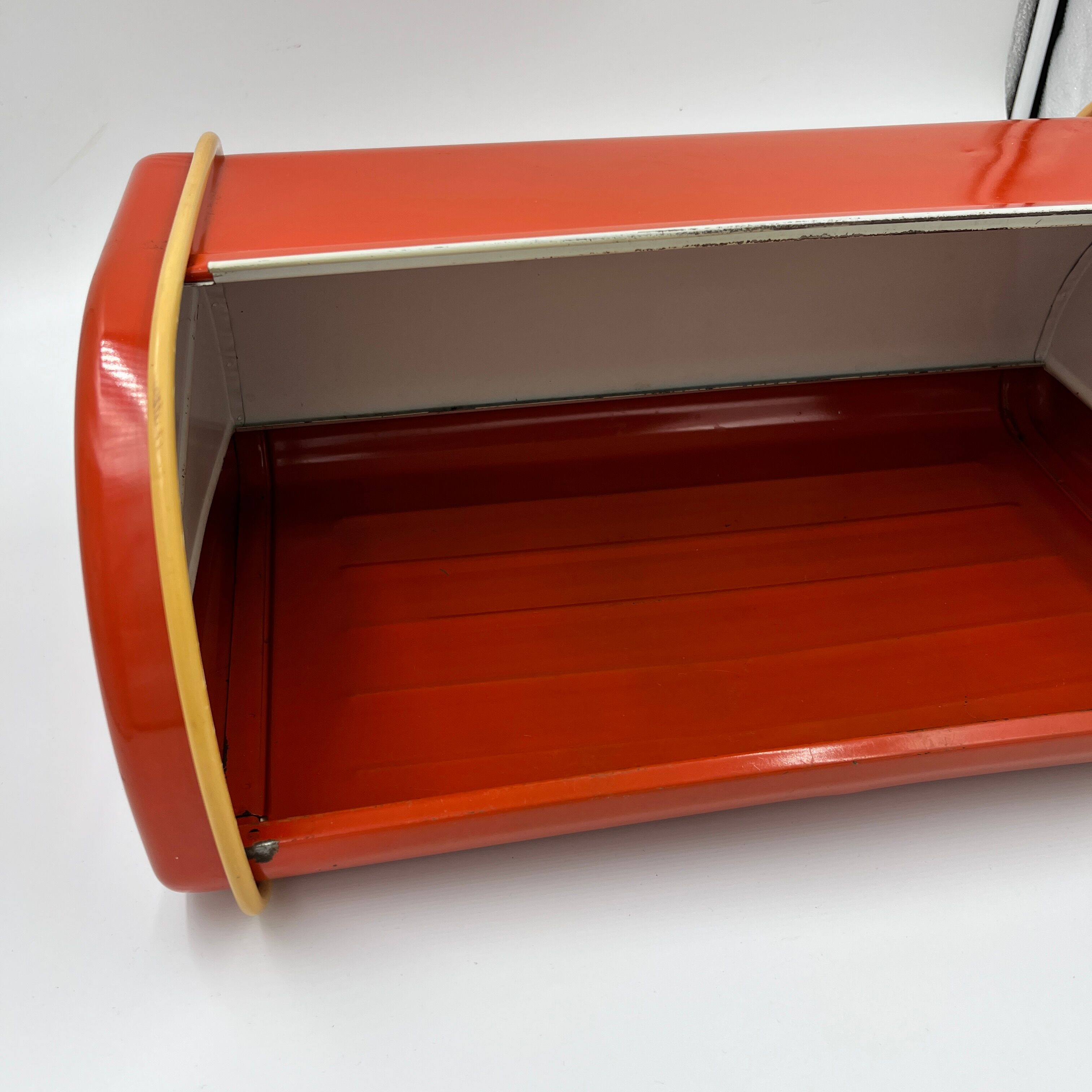 Vintage metal bread box