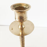 Paire de bougeoirs en laiton vintage