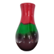 Tricoloured domed vase in thick glass