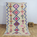 Tapis berbère losanges coloré 252 x 134 cm