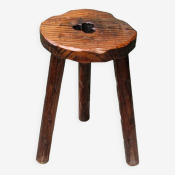 Wooden tripod stool