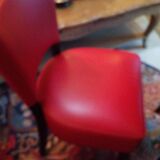 4 red chairs