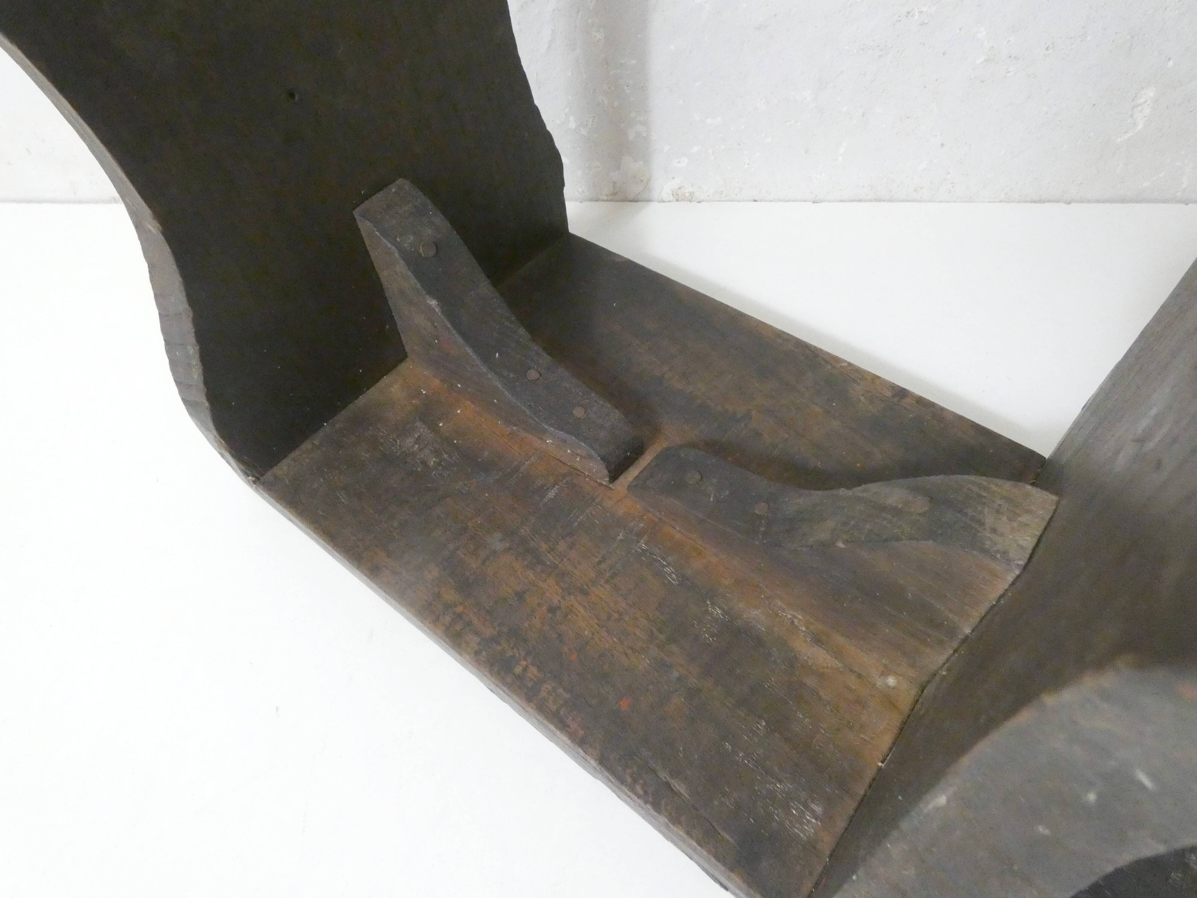 old small vintage wooden bench