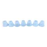7 mini opaline glass tulips, vintage