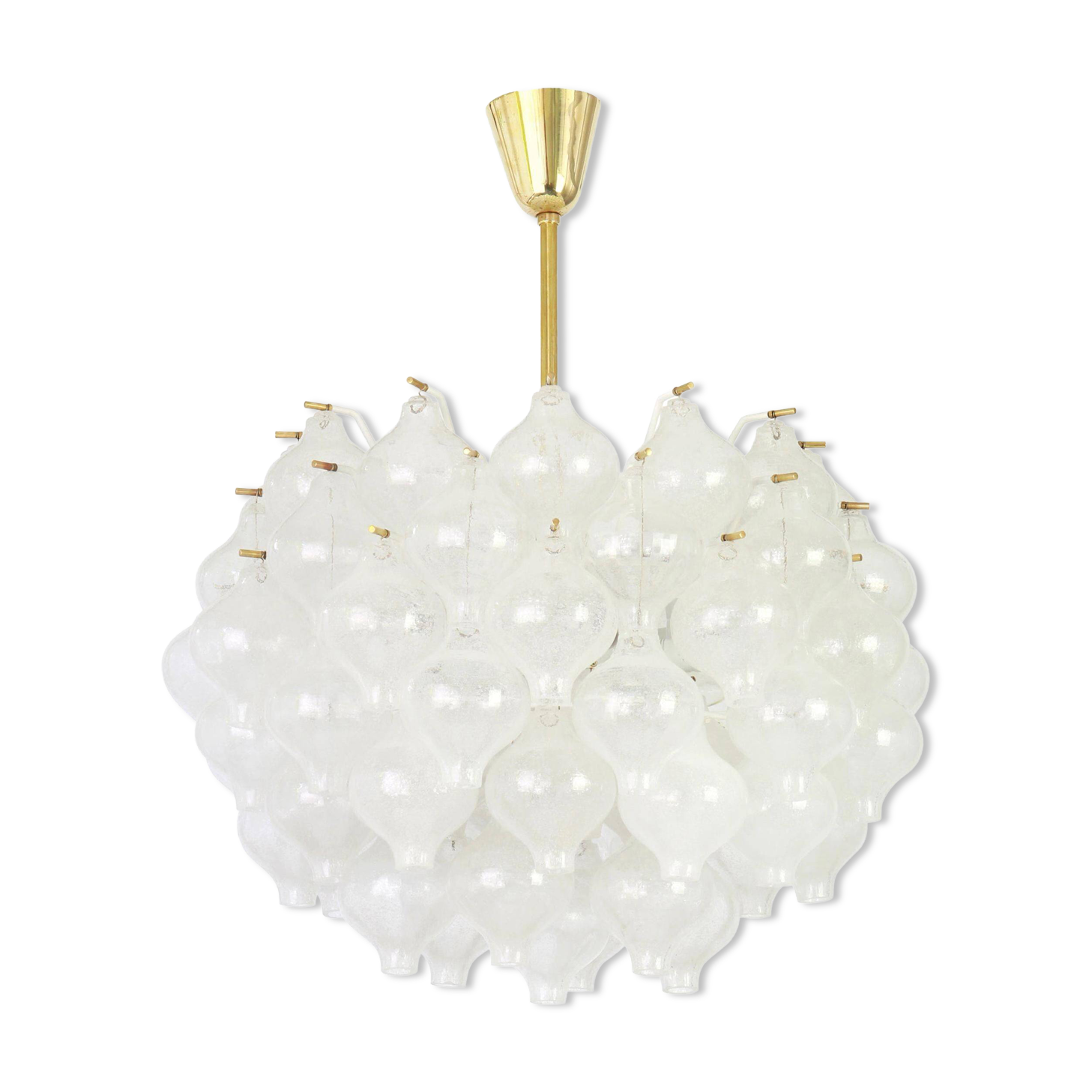 Large glass chandelier Tulipan by Kalmar, Austria, 1960s