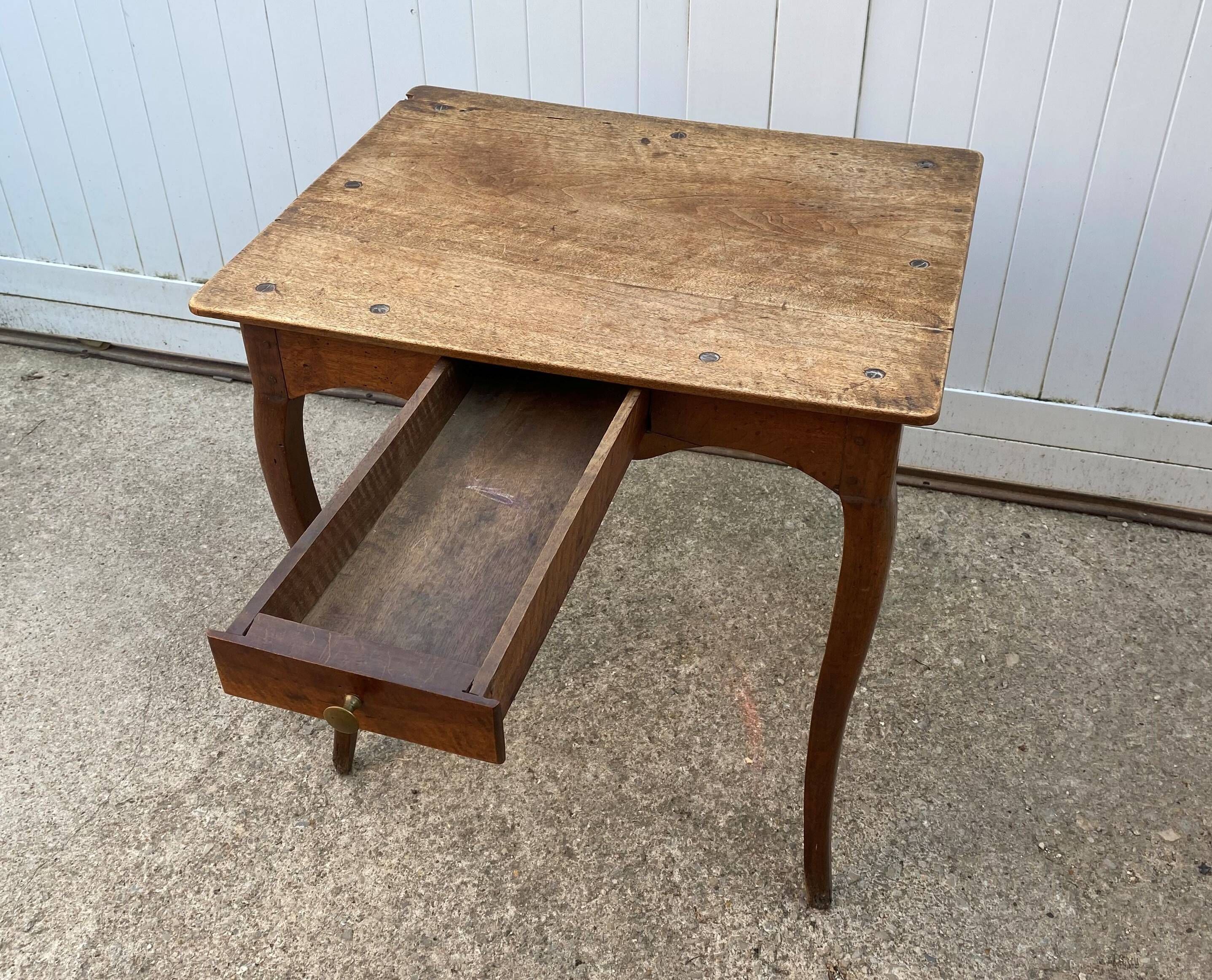 Oak desk with 1 drawer 65x52cm