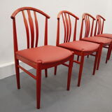 Swedish Dining Chairs by C. Ekström, A. Johansson & S. Hyssna, 1970s, Set of 4