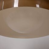 Lustre vintage années 70 en plastique marron design Massoni pour Harvey Guzzini