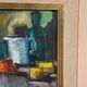 Original Swedish Oil on Canvas – Abstract Still Life – Signed – Vintage